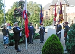 Flag raising on Navy Merchant Day