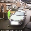 Narrow escape for council worker after car drives recklessly on pavement
