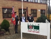 Flag raising at Priory Road