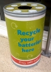Battery recycling bin