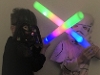 The Force is Strong in These Ones: Stormtrooper Ruby White, 7 and Darth Vader William White, 6, get ready for the event.